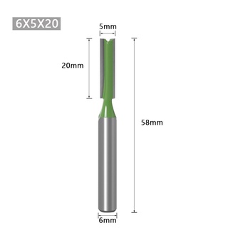 Router Bit 6MM Bit Khắc Đôi Phay Router Shank Gỗ Thẳng