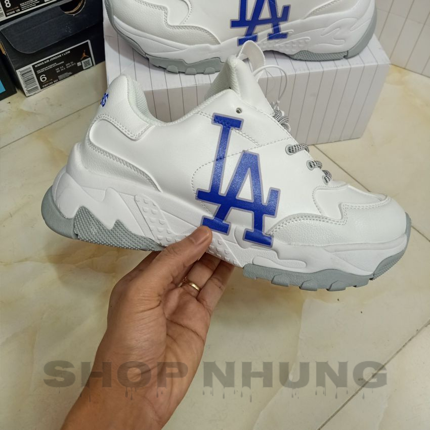 Giày mlb trắng chữ la nam nữ
