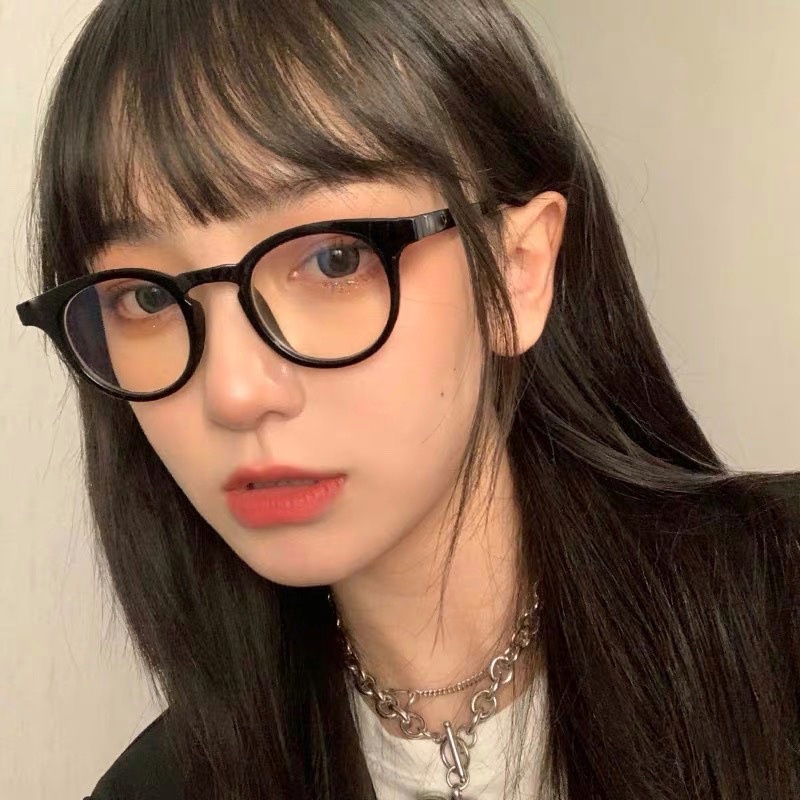 Mắt kính tròn giả cận chất liệu nhựa dẽo siêu xinh