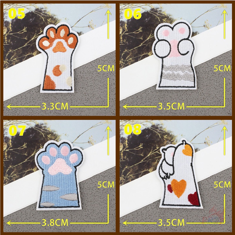 ♛ Sticker Ủi Thêu Hình Dấu Chân Chó Dễ Thương ♛ 1 Miếng Dán Ủi Lên Quần Áo