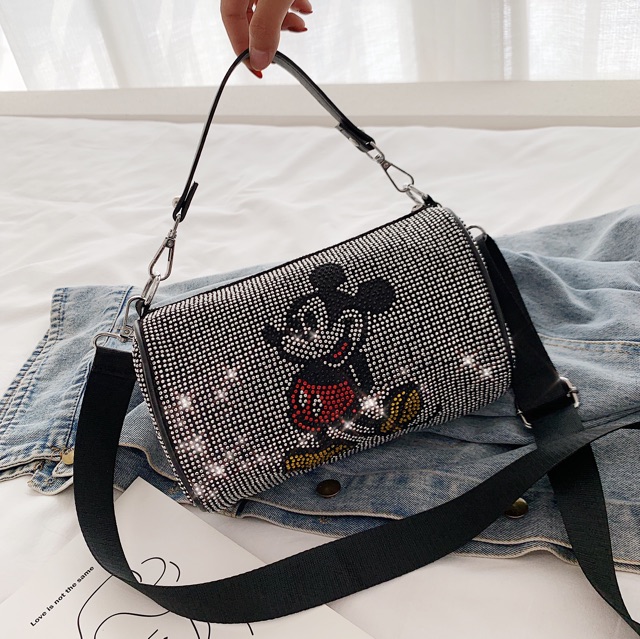 Túi trống Mickey đính đá