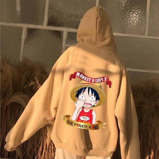 Áo nỉ hoodie nam nữ, áo hoodie unisex form rộng thời trang Ulzzang in hình Monkey D.Luffy