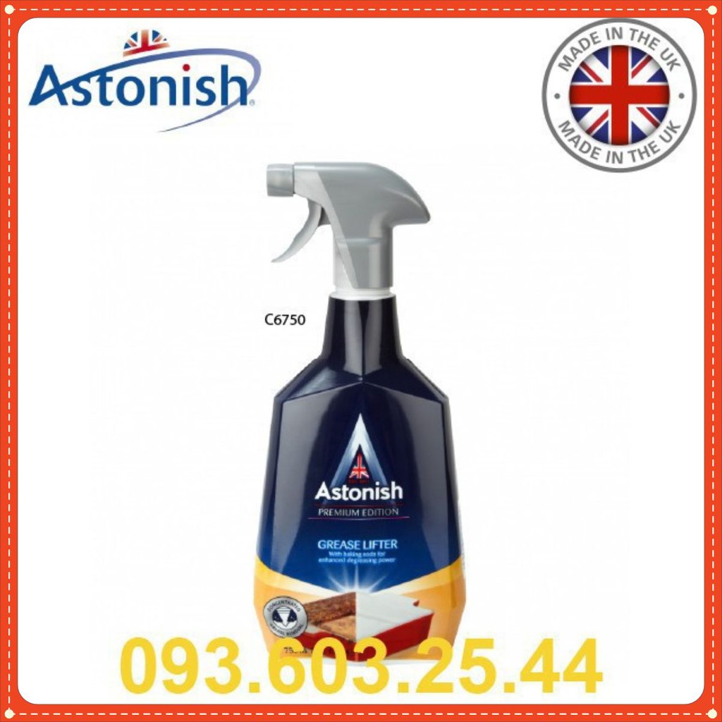 Chai Xịt Tẩy Xoong Nồi Chảo Và Bề Mặt Bếp  -Thương Hiệu Astonish Chính Hãng Anh Quốc
