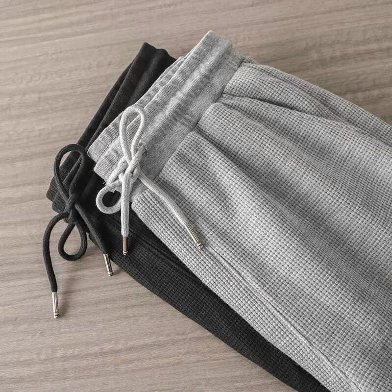 Quần jogger thể thao nam nữ chất tổ ong - Quần jogger unisex chất tổ ong bo gấu dày dặn, phong cách ulzzang