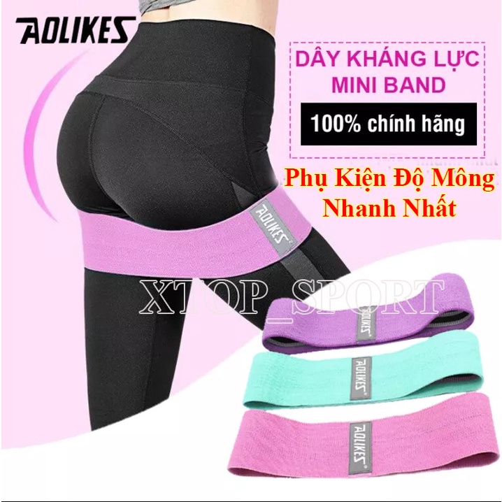 Dây MiniBand, Dây kháng lực tập gym Aolikes tập chân mông phụ kiện tập gym tốt nhất 3603 -anhsonnd18