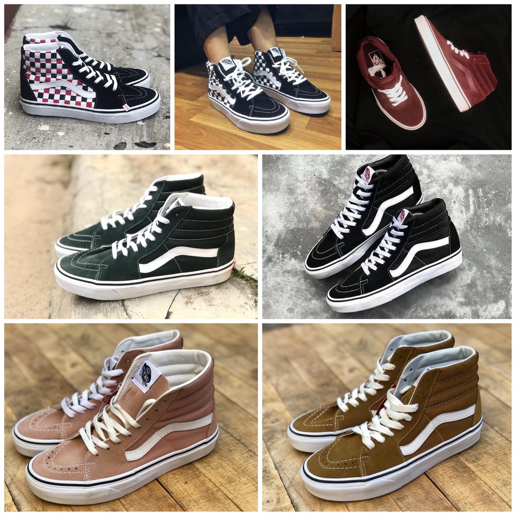 [REAL] Giày vans nữ cao cổ SK8 chính hãng - Chicago Bulls Shop