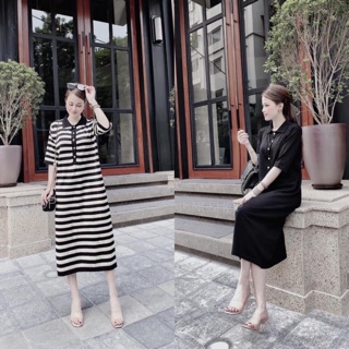 Váy len mongtoghi cổ đức suông