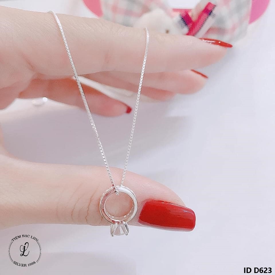 Dây chuyền bạc mặt chiếc nhẫn Silver1998 D623