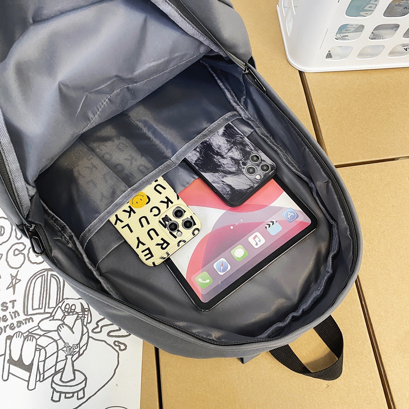 Ba lô Prettyzys sức chứa lớn 14 inch phong cách Hàn Quốc 2022 cho học sinh đại học