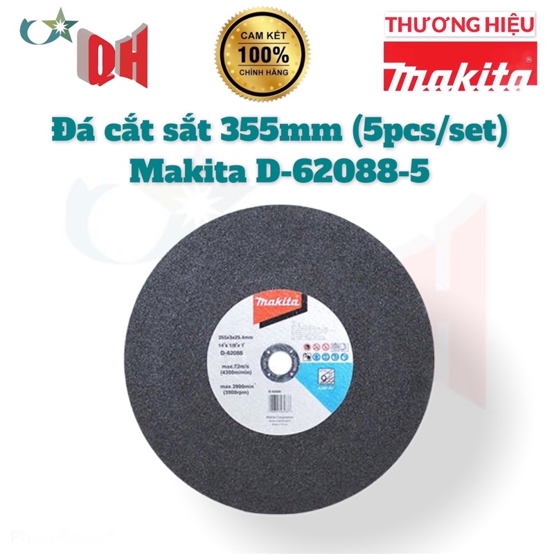 Đá cắt sắt 355mm Makita D-62088-5 (5pcs/set) - HÀNG CHÍNH HÃNG