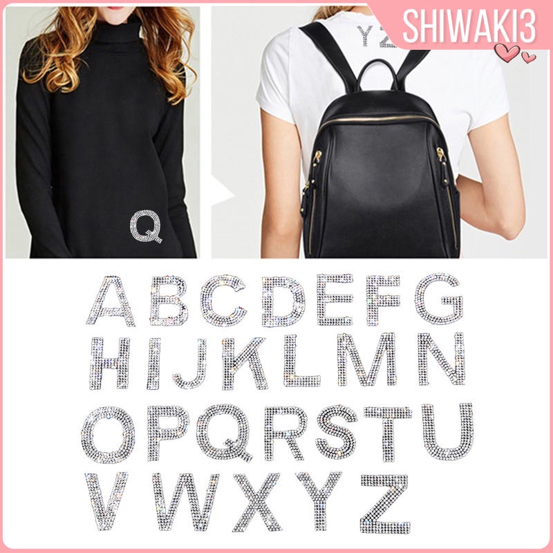 Set 26 Miếng Dán Ủi Quần Áo Hình Chữ Cái Đính Đá DIY Nhiều Màu Sắc