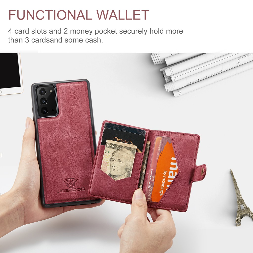 Ốp Điện Thoại Nam Châm Có Ngăn Đựng Thẻ Cho Samsung Galaxy S21 S20 Note 20 Ultra Note 10 Plus S20 + S21 + S20 Fe