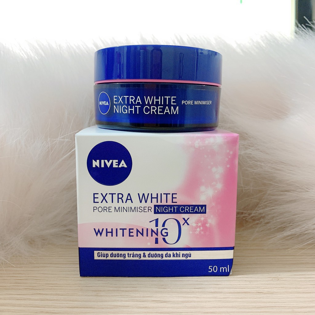 Kem dưỡng trắng da và se khít lỗ chân lông Nivea ban đêm 50ml