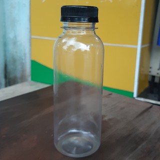 Chai nhựa miệng rộng, nắp đen 330ml - 50 chai
