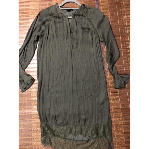 Auth H&M sơ mi váy lụa