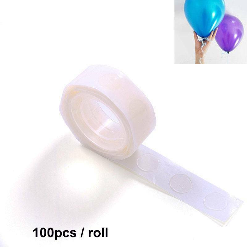 Cuộn 100 miếng băng keo dán bong bóng trang trí cổng hoa tiệc cưới tiện lợi