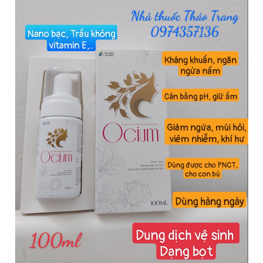 Dung dịch vệ sinh phụ nữ dạng bọt Nano bạc giúp làm sạch, giảm nấm ngứa, khí hư, mùi hôi