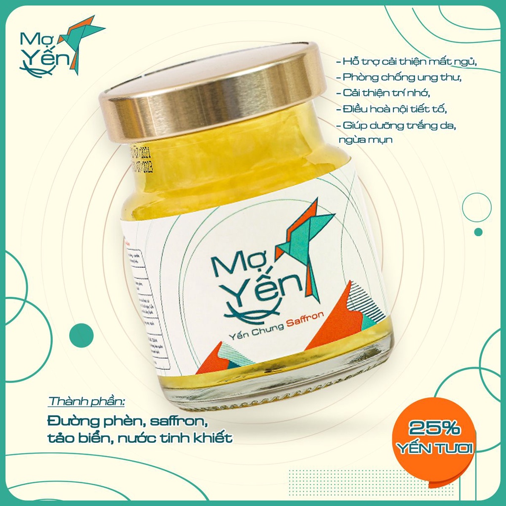 Combo 10 hũ Yến Chưng SAFFRON(Nhụy Hoa Nghệ Tây) MỢ YẾN, hỗ trợ cải thiện mất ngủ, cải thiện trí nhớ 25% Yến thật | BigBuy360 - bigbuy360.vn