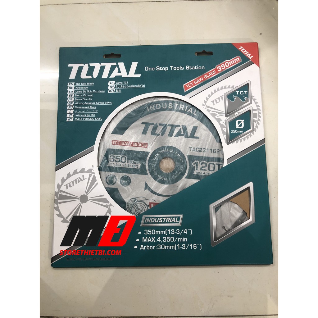 TAC23116212T Lưỡi cưa gỗ hợp kim TCT 120 răng 350mm (14&quot;) Total