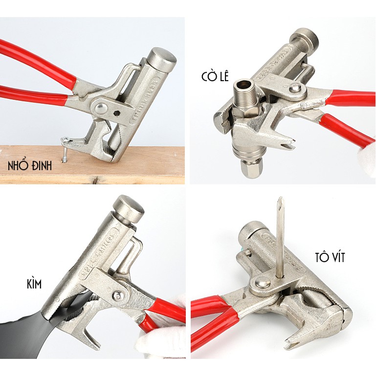 Búa Đóng Đinh, Búa Kiêm Kìm Đa Năng Cờ Lê Kìm Siêu Trợ Lực Dùng Cho Đồ Gỗ, Sắt, Thép, Bê Tông