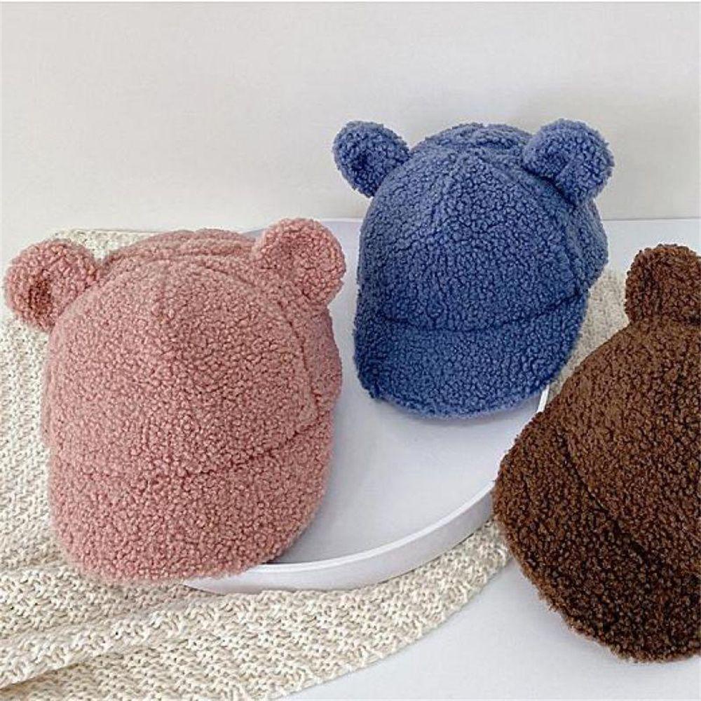 Mũ Lưỡi Trai Vải Cashmere Giữ Ấm Mùa Đông Cho Bé 2-9 Tuổi
