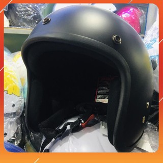 Mũ 3/4 Đen Nhám cao cấp chuyên phượt -Bao đổi trả