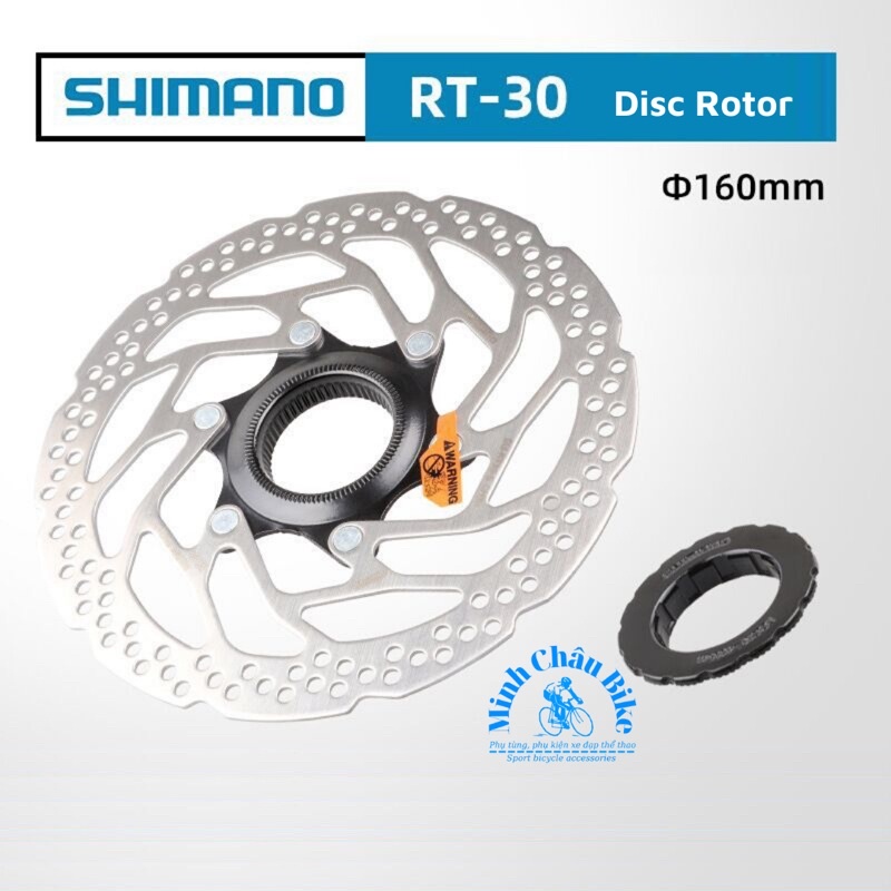 Đĩa phanh xe đạp Shimano SM-RT30 160mm Center Lock