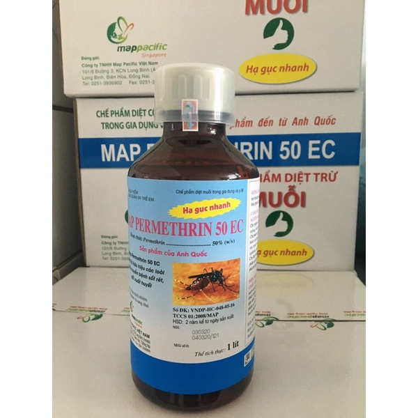 THUỐC DIỆT MUỖI PERMETHRIN 50EC- MAP PACIFIC 1 lit