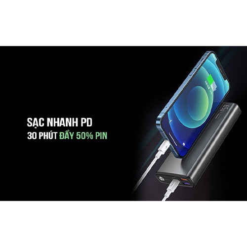 Pin sạc dự phòng 20000mAh 65W siêu nhanh Remax RPP-186