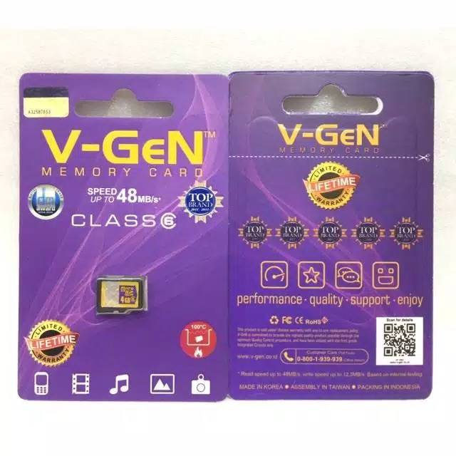 Thẻ Nhớ Vgen C6 4gb Micro Sd Vgen Class6 Tốc Độ 48mbs