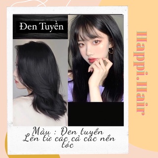 Thuốc nhuộm tóc màu Đen tuyền, Happi.Hair , cao cấp , an toàn, nội địa Trung