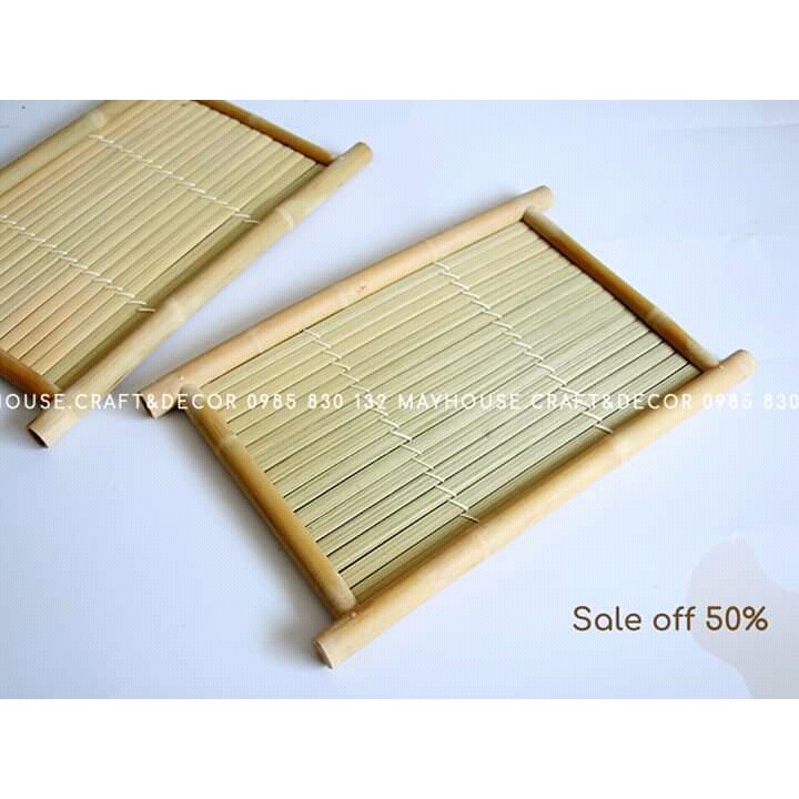 Khay trà tre trúc đẹp