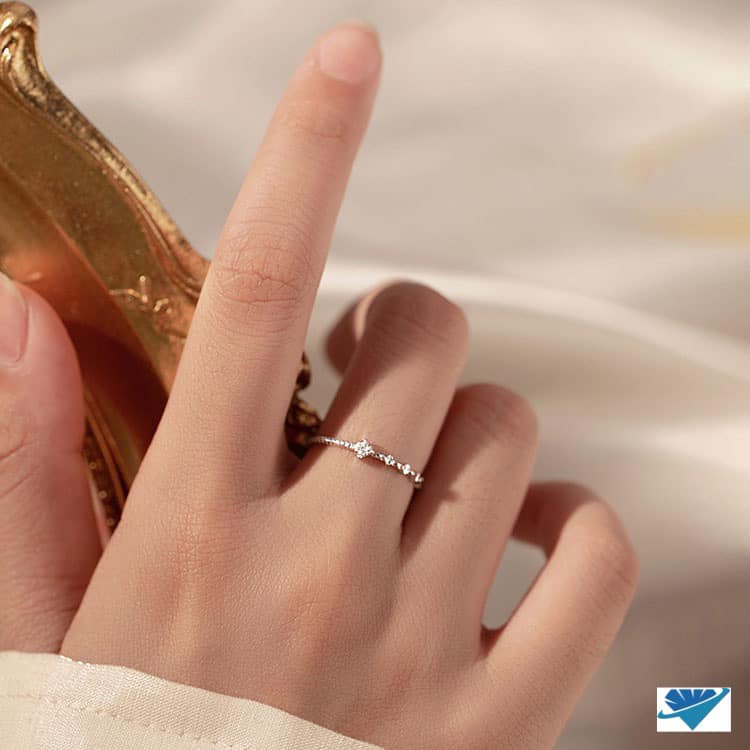 NHẪN BẠC NỮ DÁNG MẢNH NHỎ XINH