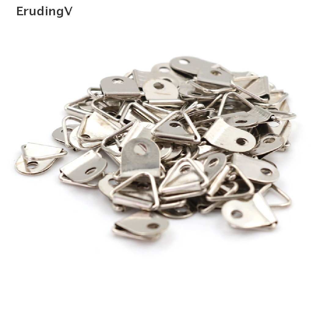 Set 50 Móc Treo Khung Ảnh Hình Tam Giác Tráng Gương Màu Bạc