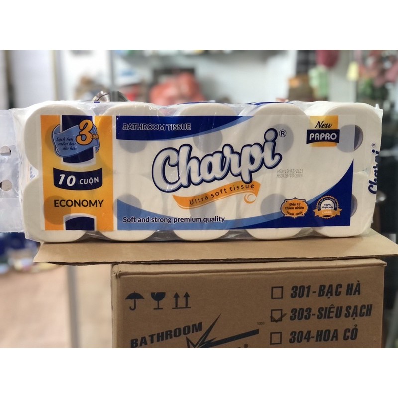 GIẤY CUỘN - GIẤY VỆ SINH - CHARPI ULTRA SOFT TISSUE.