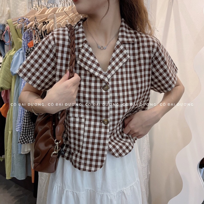 sơ mi kẻ vest 6124