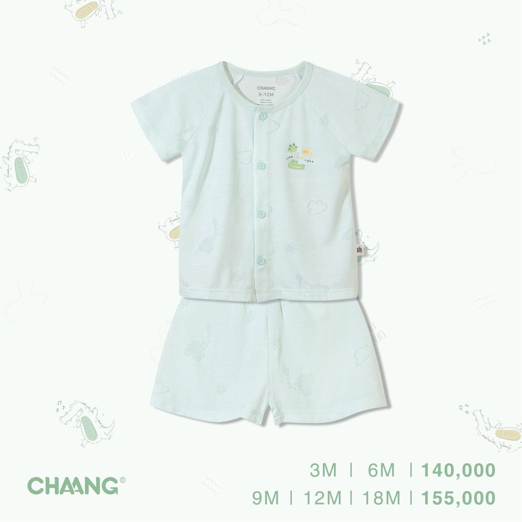 [CHÍNH HÃNG] Bộ áo cộc tay quần đùi cúc giữa trẻ em Lake Chaang
