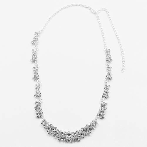 Bộ dây chuyền + đôi khuyên tai đính đá độc đáo thời trang cho nữ