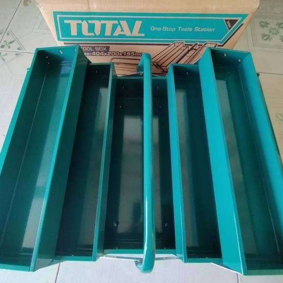 49.5x20x29cm Thùng Đồ Nghề Thép TOTAL THT10701 Hộp kim loại đựng dụng cụ thiết bị cầm tay cơ khí - Ba Tầng Xếp Gọn