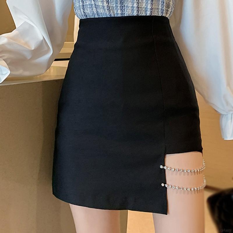 Chân váy lưng cao thiết kế phối dây xinh xắn thời trang cho nữ