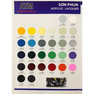 Sơn xịt màu ATM các loại