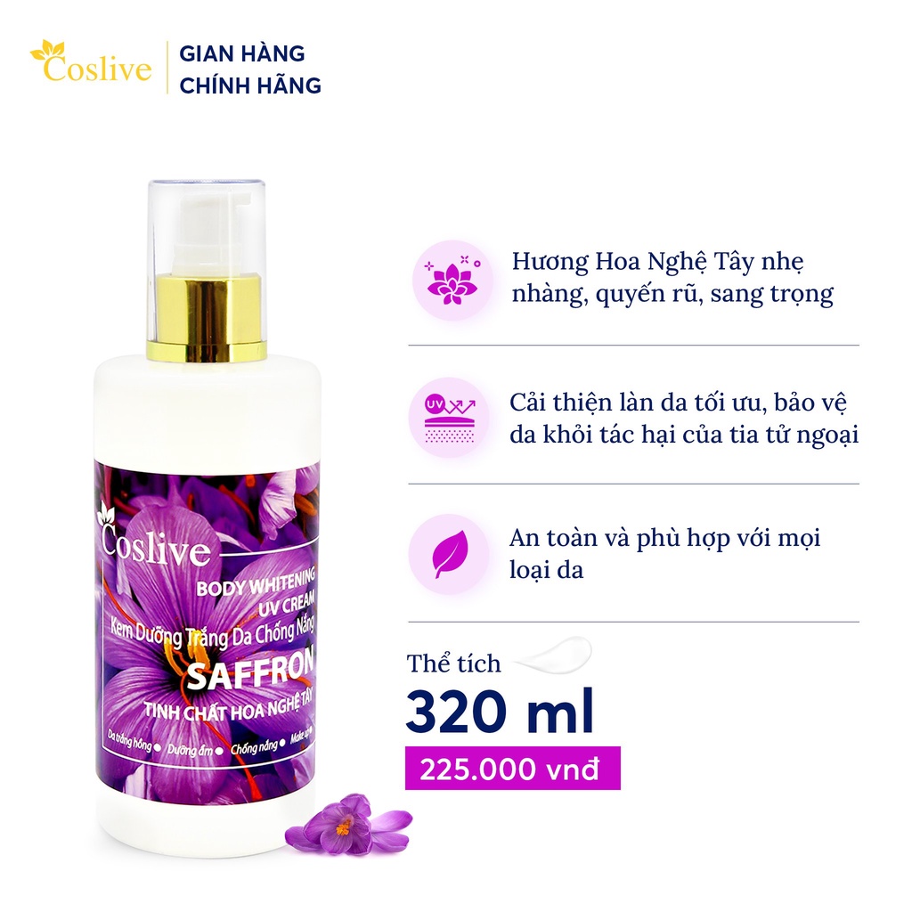 Kem dưỡng trắng da chống nắng toàn thân ban ngày 320ML