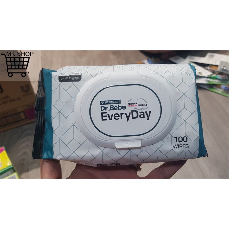 Khăn giấy ướt đa năng Dr.Bebe EveryDay Hàn Quốc 100 tờ