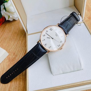 Đồng hồ nam tissot t1096103603200 - dây da nâu đậm viền rose