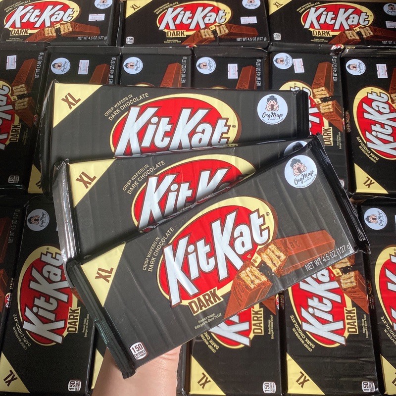 [DATE 12/2021] SOCOLA KITKAT SIZE XL - Dark - SOCOLA ĐEN - Thanh 127g