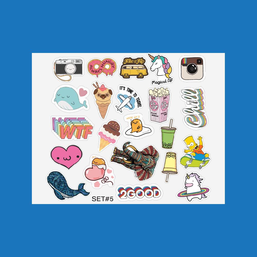 Bộ 6 Set Sticker trang trí đáng yêu, giá rẻ
