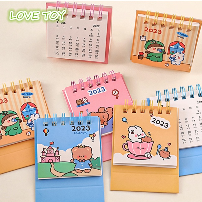 Lịch Để Bàn Nkodok 2023 Họa Tiết Hoạt Hình Trang Trí Văn Phòng / Trường Học