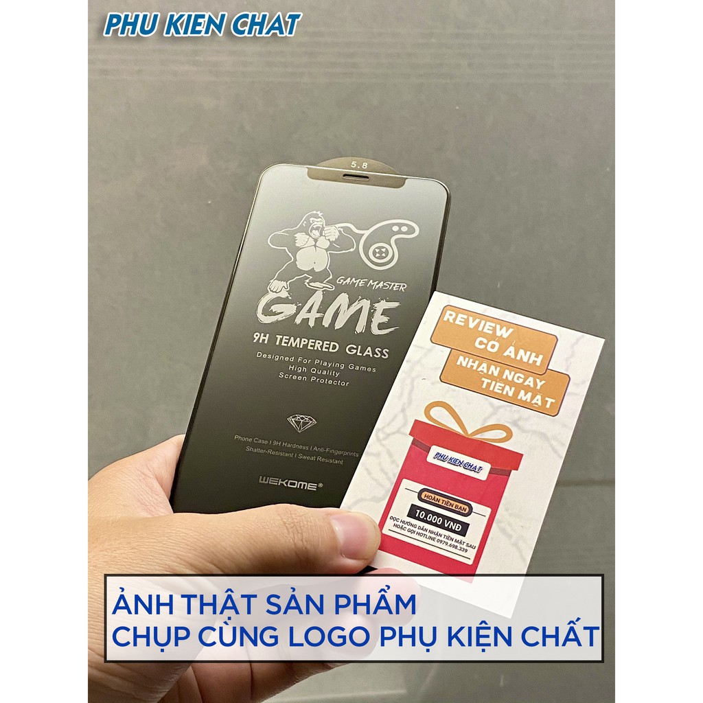 Kính cường lực iphone nhám chống vân tay chính hãng KingKong full màn cho 7/7plus/8/8plus/plus/x/xr/xs/11/12/pro/promax