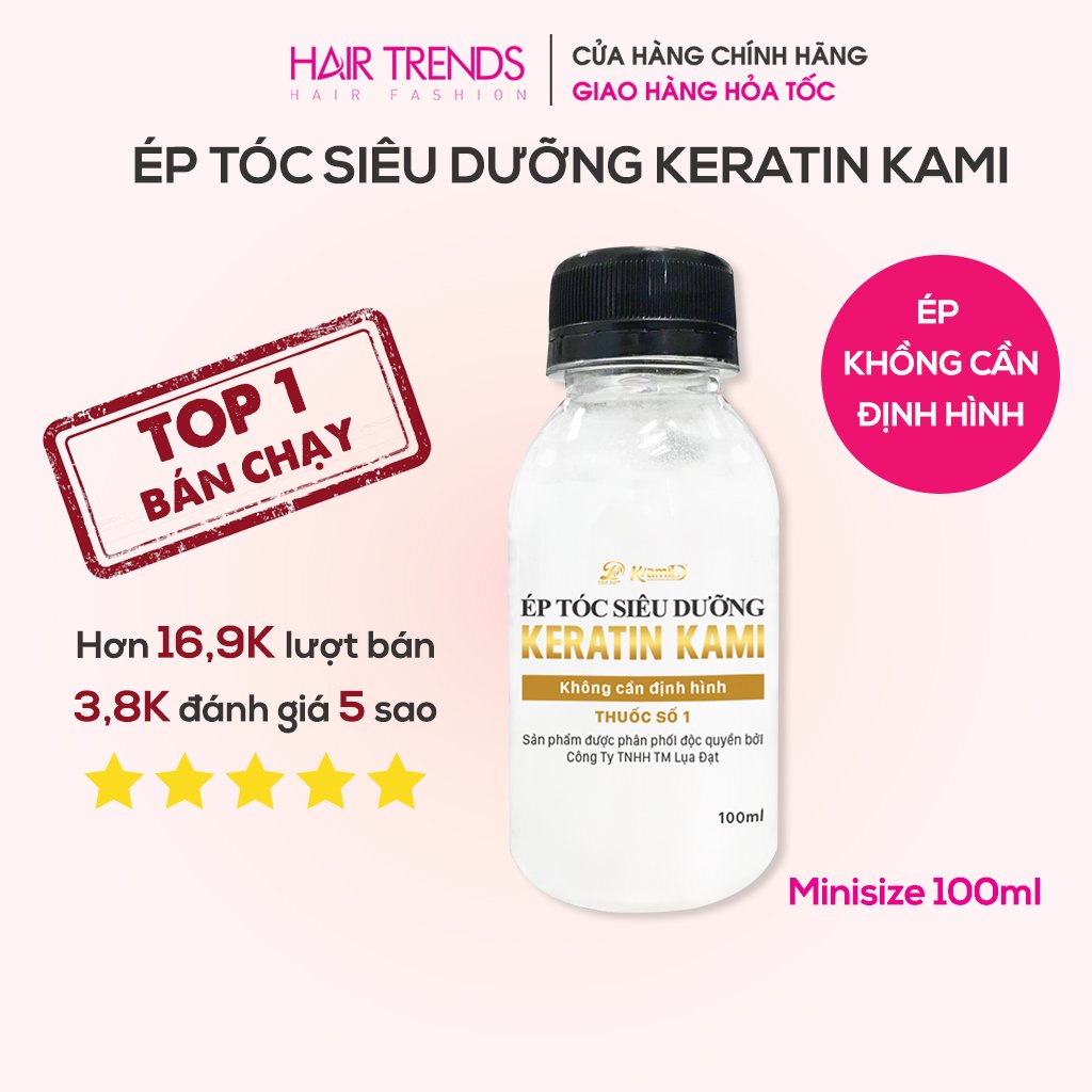 [DUỖI THƠM] Thuốc duỗi tóc KAMI,thuốc ép tóc siêu dưỡng keratin phục hồi tóc tại nhà không cần định hình (Size nhỏ)