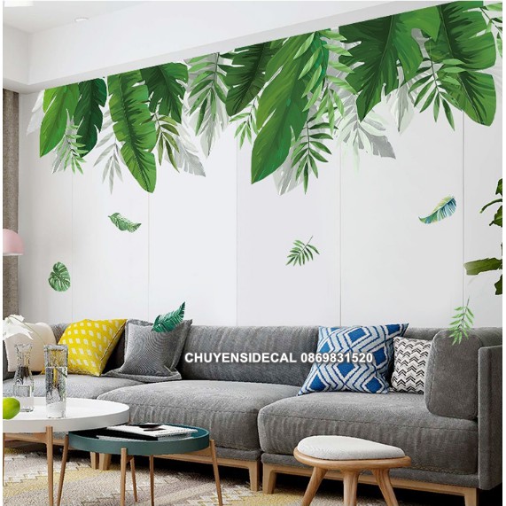 Decal dán tường - Cỏ Lá Dây Bắc Âu 02